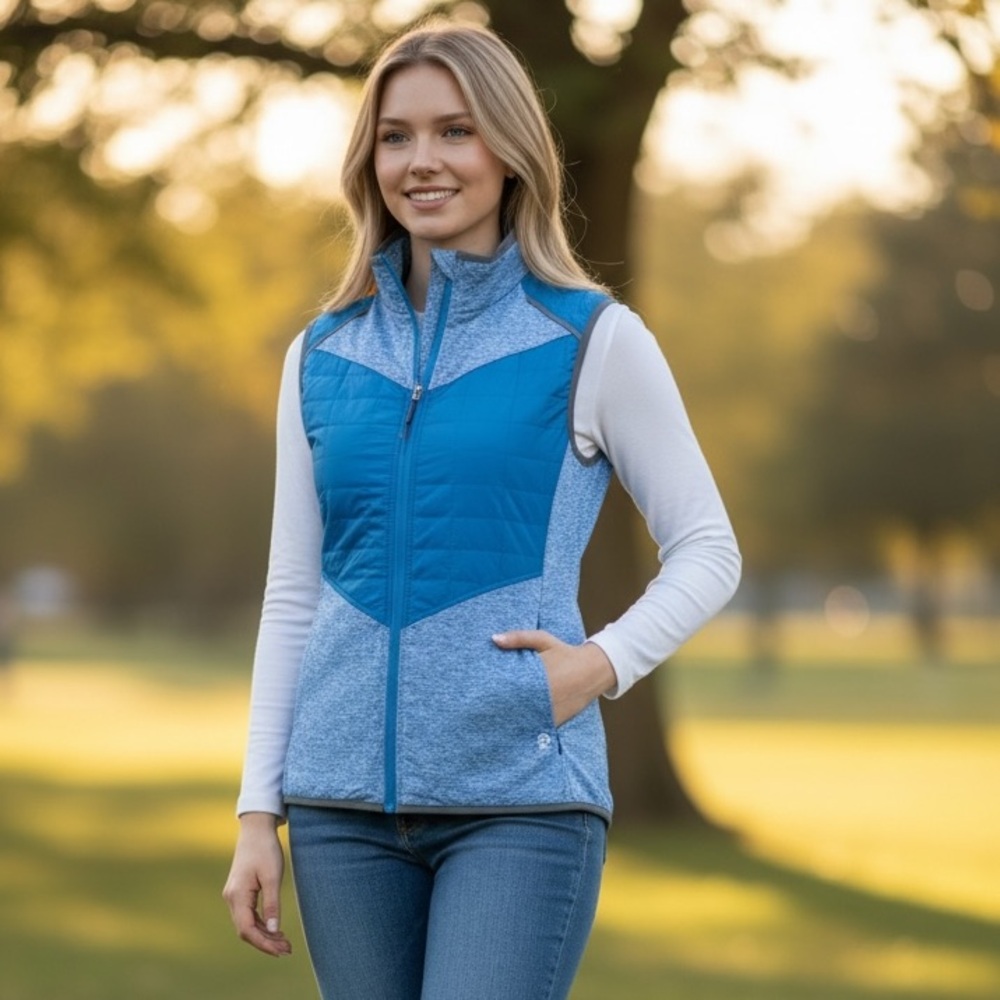Little Donkey Andy• Blue & Gray Reflective Activewear Vest•XL